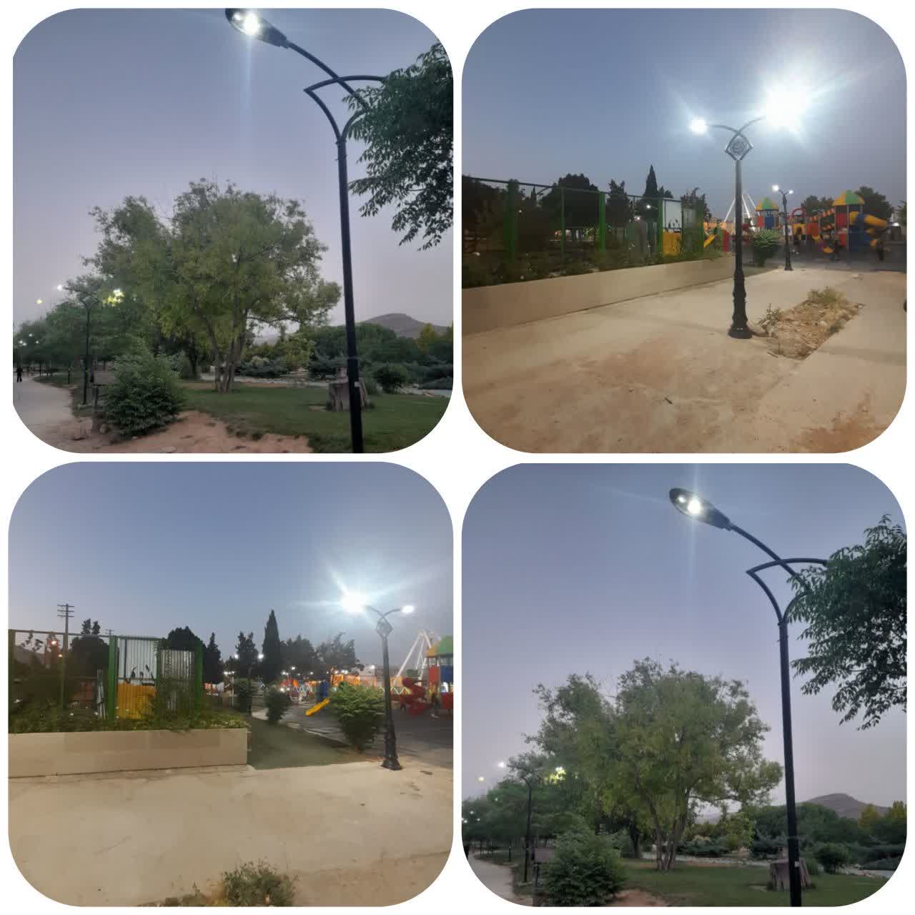 روشن شدن پارک خرم و اکو پارک در صدرا؛ مطالبه شهروندان به نتیجه رسید