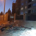 انباشت نخاله‌های ساختمانی در ابتدای خیابان ایران ۱ صدرا