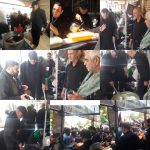 توزیع نذورات توسط موکب حضرت ابوالفضل العباس شهر صدرا در مراسم تشییع