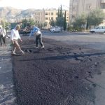 ورودی و خیابان مولانا ۷ صدرا زیر پوشش عملیات روکش آسفالت رفت
